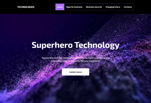 Landing page/Superhero Technology